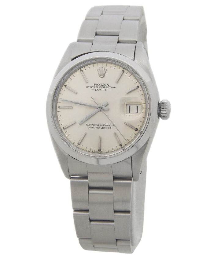 Vintage Mens Rolex Stainless Steel Date Model 1500 Watch with Silver Dial (SKU 1227947AMT) - Image 2