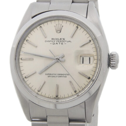 Vintage Mens Rolex Stainless Steel Date Model 1500 Watch with Silver Dial (SKU 1227947AMT)