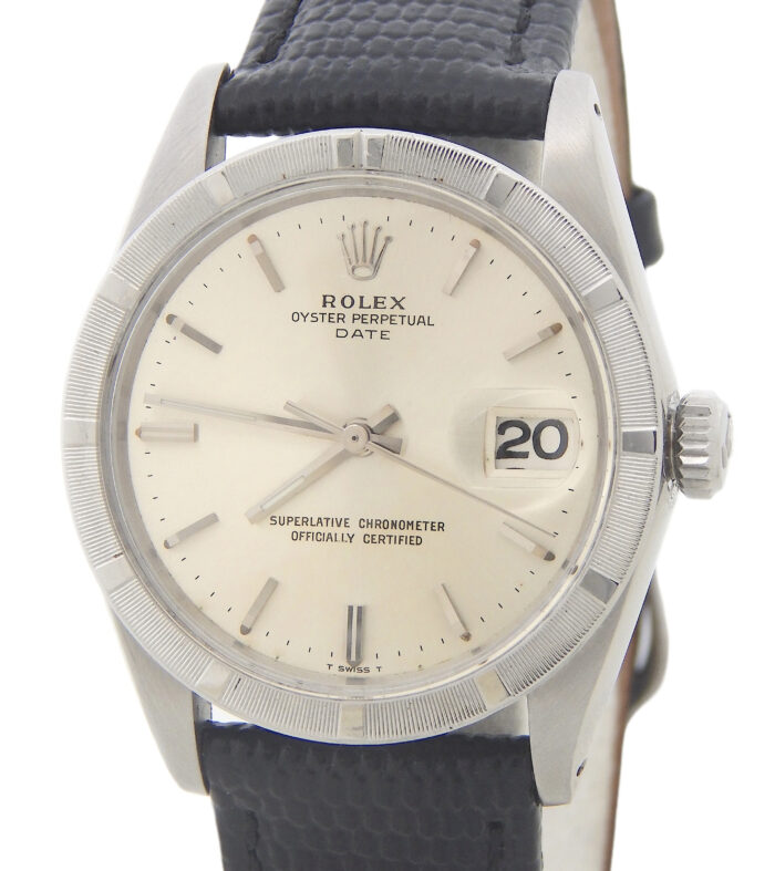 Vintage 1501 Mens Rolex Stainless Steel Date Watch with Black Strap (SKU 1251750AMT)