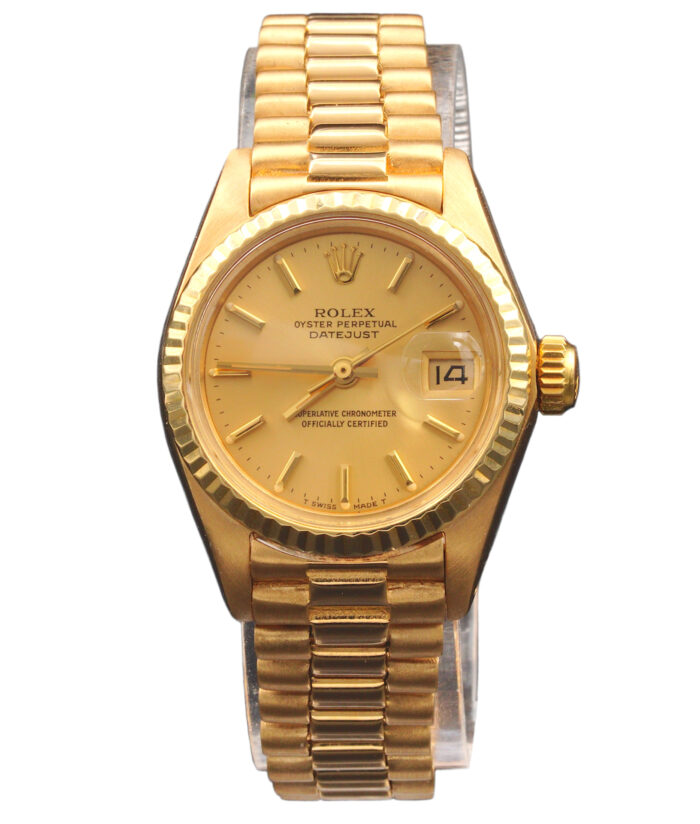 Ladies Rolex 18K Yellow Gold Datejust President Model Ref 6917 (SKU 7559870PAMT) - Image 2