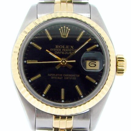 Ladies Rolex Two-Tone 18K/SS Datejust Black  69173 (SKU 7033813NMT)