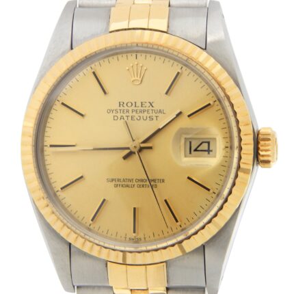 Mens Rolex Two-Tone Datejust Watch Ref 16013 with Papers (SKU 9340607AMT)