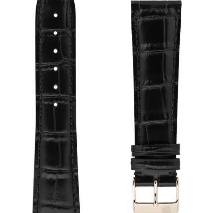 <span class="product_name_collection">Straps </span>Nero Pelle Di Vitello Con Motivo Coccodrillo 22×18