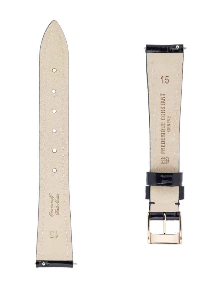 <span class="product_name_collection">Straps </span>Blu Pelle Di Vitello Con Motivo Coccodrillo 15×12 - Image 2