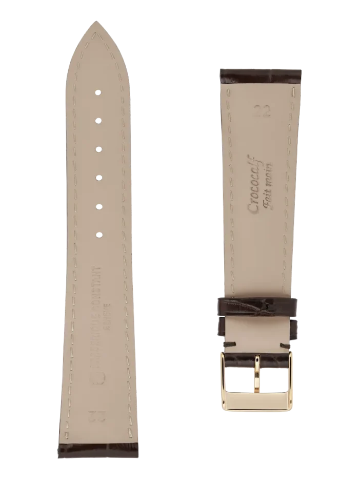 <span class="product_name_collection">Straps </span>Marrone Pelle Di Vitello Con Motivo Coccodrillo 22×18 - Image 2