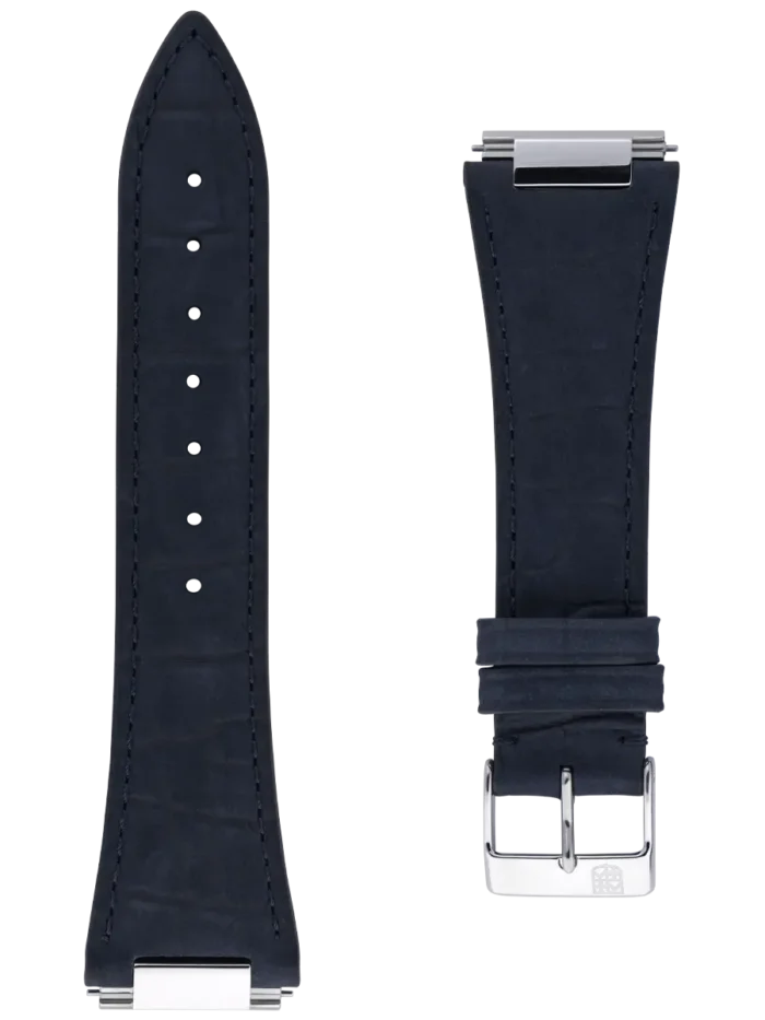 <span class="product_name_collection">Straps </span>Blu Pelle Di Vitello Con Motivo Coccodrillo 25.5×18