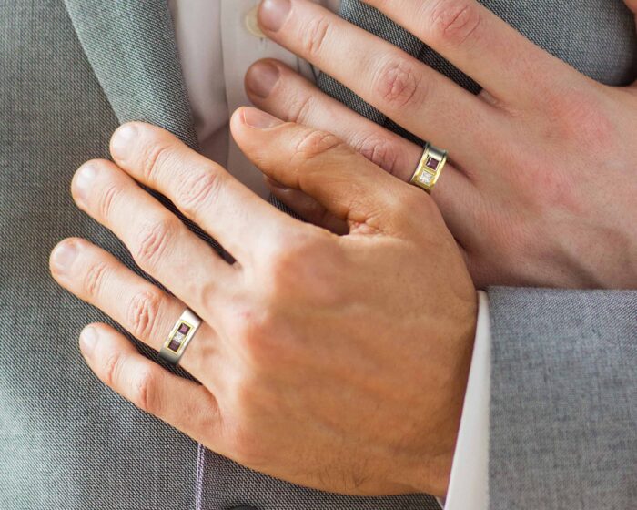His And His Ruby Wedding Band - Image 3