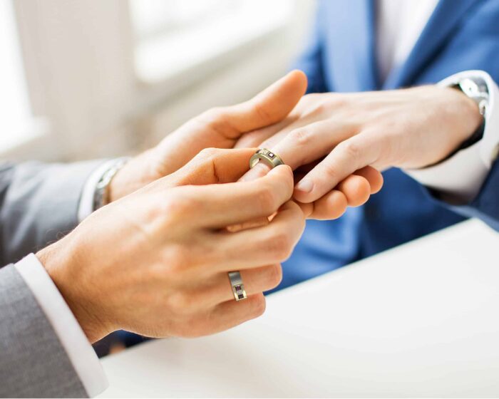 His And His Ruby Wedding Band - Image 2
